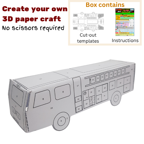 Colour and Build 3D Paper Fire Engine