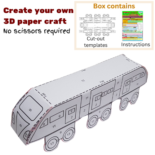 Colour and Build a 3D Paper Train