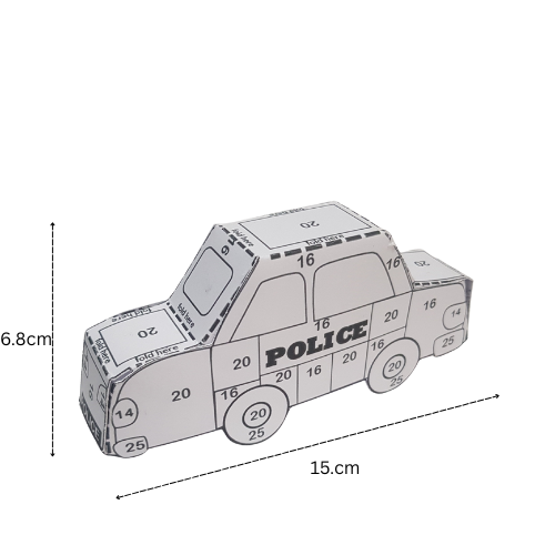 3D Paper Police Car -Digital Download