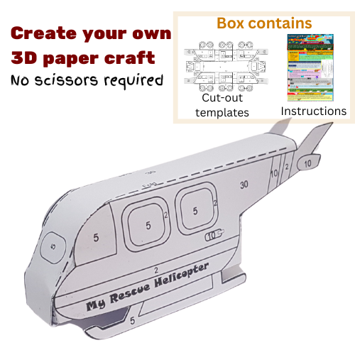 Colour and Build 3D Paper Helicopter