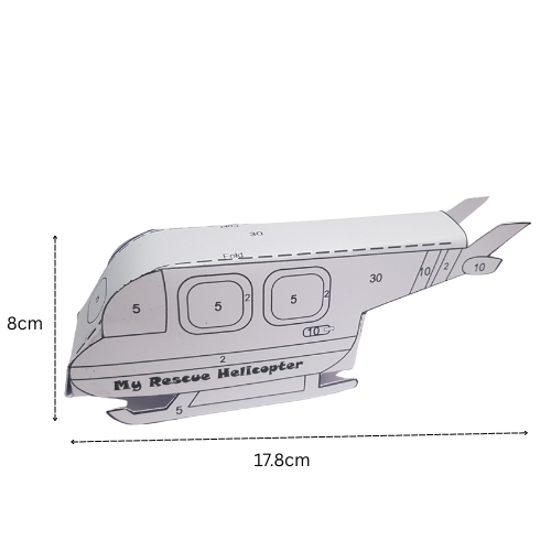 3D Paper Helicopter -Digital Download