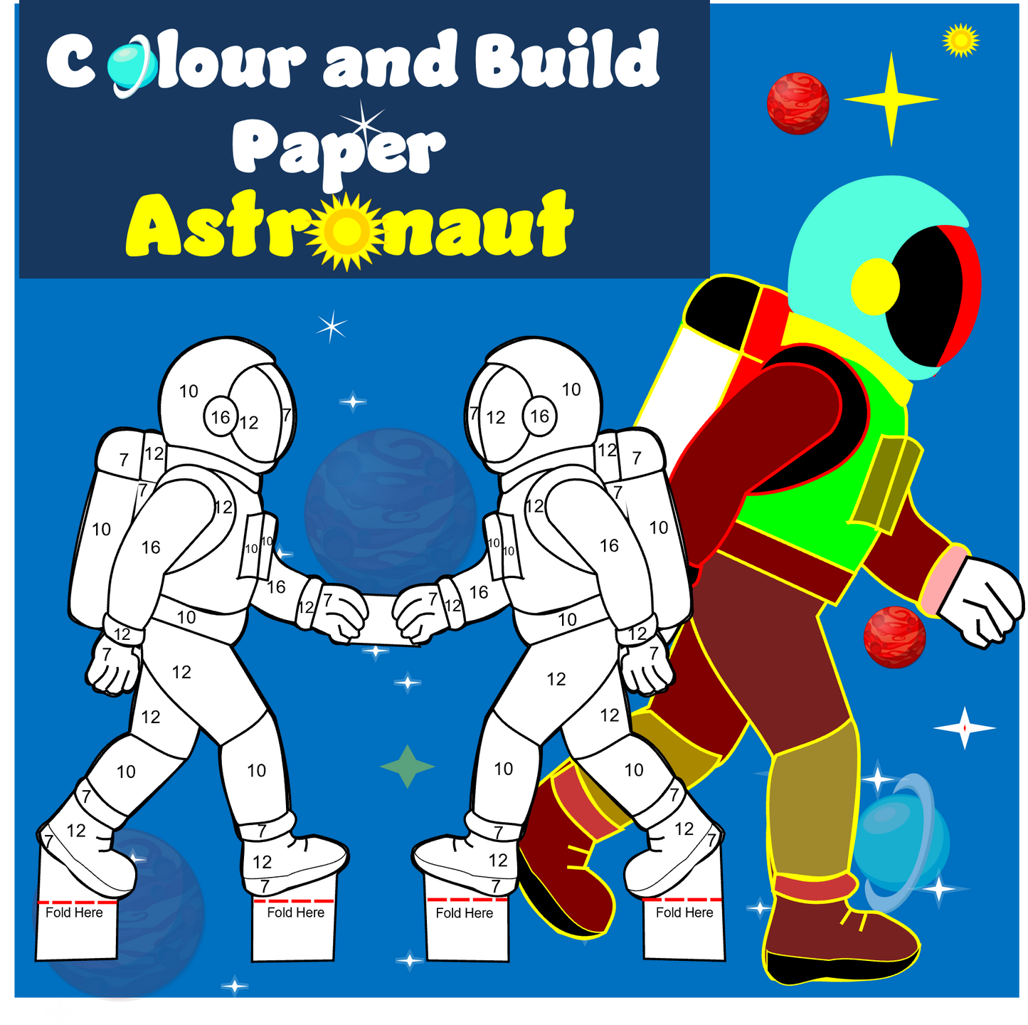 Colour and Build Paper Astronaut
