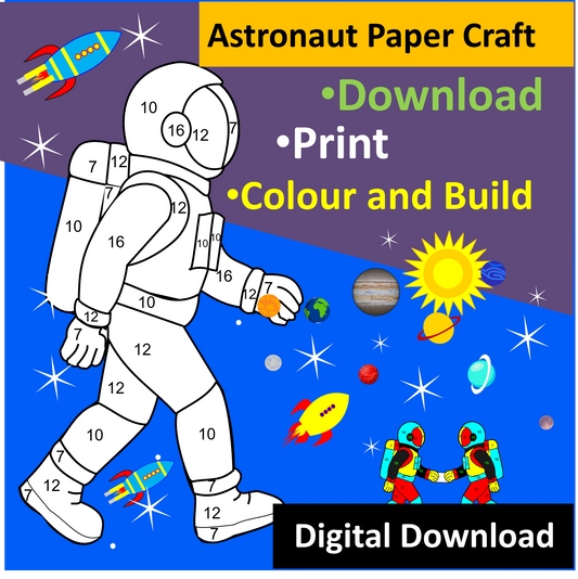 Astronaut Paper Craft -Digital Download