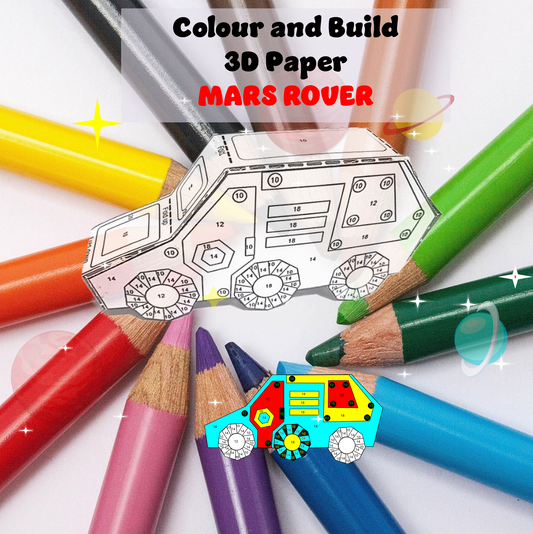 Colour and Build 3D Paper Mars Rover