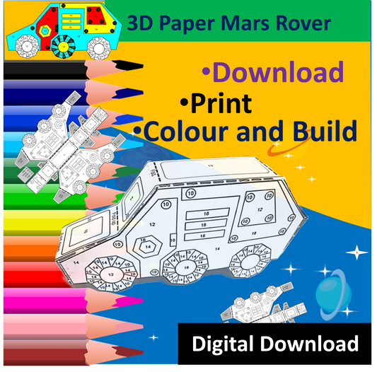 3D Paper Mars Rover -Digital Download