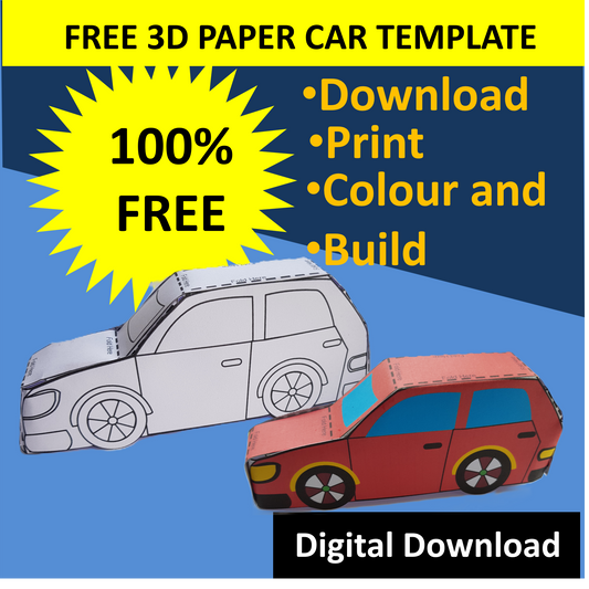 Colour and Build Car (FREE) Digital Download